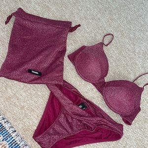 Triangl Swimsuit Set- Mika Grape Sparkle